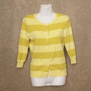 The Limited 3/4 Sleeve Striped Cardigan